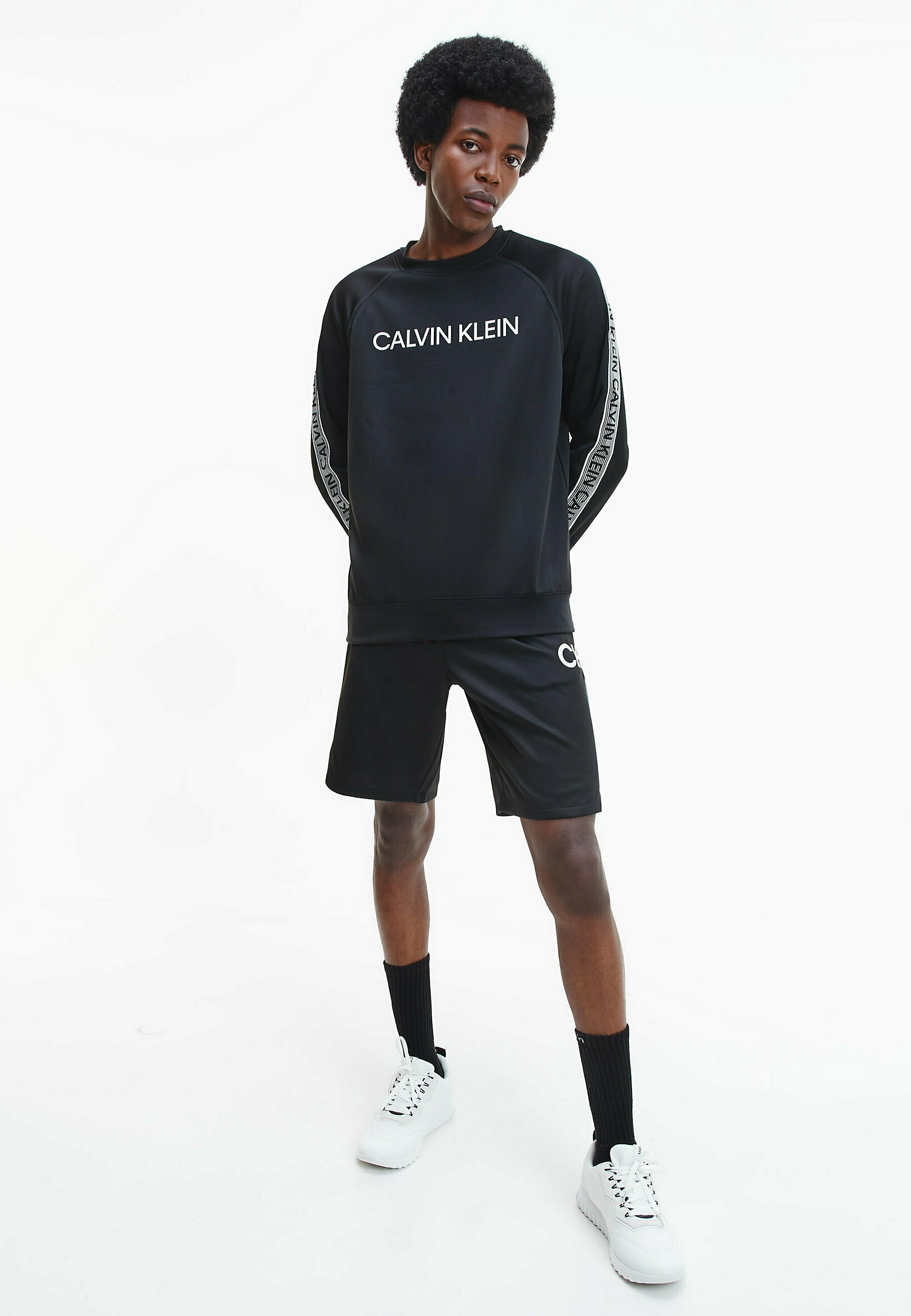 Calvin Klein Performance Felpa - ck black/ bright white/multicolore -  Zalando.it