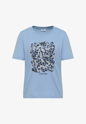 Cecil, T-SHIRT MIT LEO-PRINT UND FOLIENDETAILS - T-Shirt print - easy blue