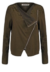 Noisy May Bunda z umělé kůže - khaki
