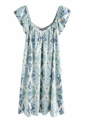 TALL FIT -V-NECK RUFFLE SLEEVE   - Rochie de zi - pink blue floral print