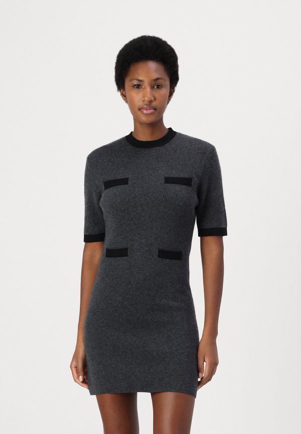 COLOR BLOCK SHORT SLEEVE DRESS - Jumper dress - graphite