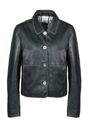 SHORT ZEST - Leather jacket - black