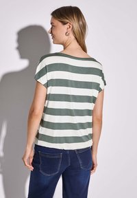 Street One STREET ONE GESTREIFTES T-SHIRT - Triko s potiskem - grün