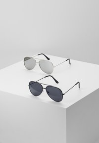 Only & Sons - SUNGLASSES 2 PACK - Zonnebril - black/silver-coloured Miniatuurafbeelding 1