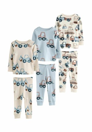 REGULAR FIT - SNUGGLE 3 PACK SET - Nachtwäsche Set - blue ecru transport