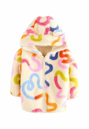 Next, ZIP THROUGH - Giacca in pile - cream rainbow squiggle