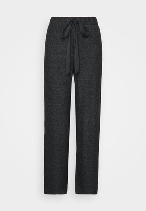 STRAIGHT BRUSHED - Broek - black heather