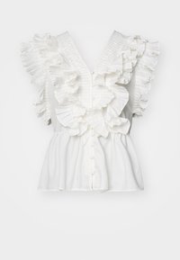YAS YASRUNA RUFFLE - Blouse - star white/white - Zalando.co.uk