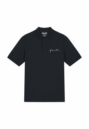 FAITH EMBROIDERY UNISEX - Polo - black