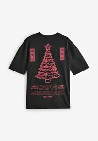 Next T-shirts print - black red japanese tree