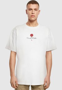 Merchcode FRIDA KAHLO LOGO ROSE HEAVY OVERSIZE TEE - Camiseta estampada - white