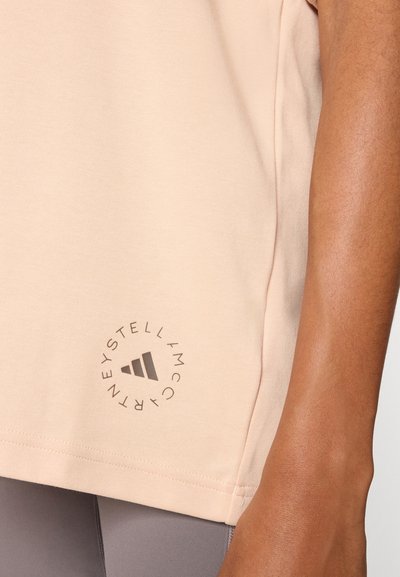 adidas by Stella McCartney LOGO TEE - Marškinėliai su spaudiniu - soft powder