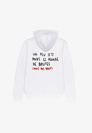 BRUTE BACK EMBROIDERY UNISEX - Hoodie - white