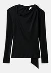 SLASH DETAIL - Top s dlhým rukávom - black
