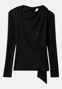 SLASH DETAIL - Long sleeved top - black