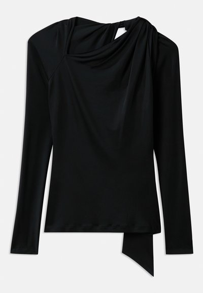 Victoria Beckham SLASH DETAIL - Pitkähihainen paita - black