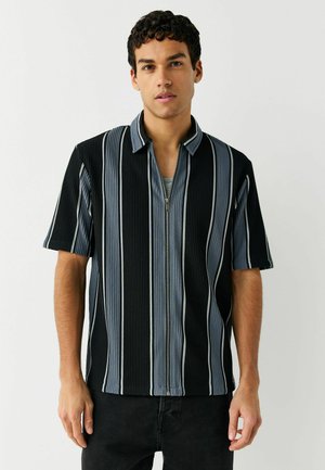 REGULAR FIT - TEXTURED STRIPE  - Cămașă - black