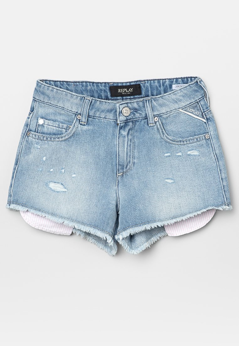 Replay Jeansshort lichtblauw Replay Jeansshort lichtblauw