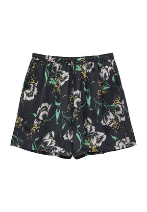 & OTHER STORIES, & OTHER STORIES FLORAL DRAWSTRING SHORTS - Pantalon de survêtement - black
