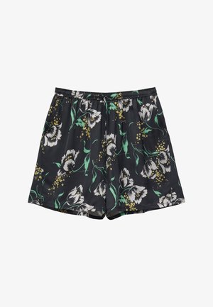 & OTHER STORIES, & OTHER STORIES FLORAL DRAWSTRING SHORTS - Pantalon de survêtement - black
