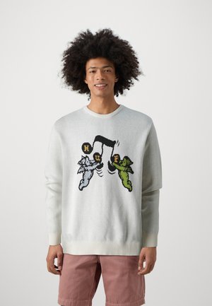 HUF SONG INTARSIA UNISEX - Pullover - off-white