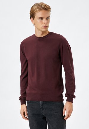 CREW NECK  LONG SLEEVE. - Jersey de punto - bordeaux