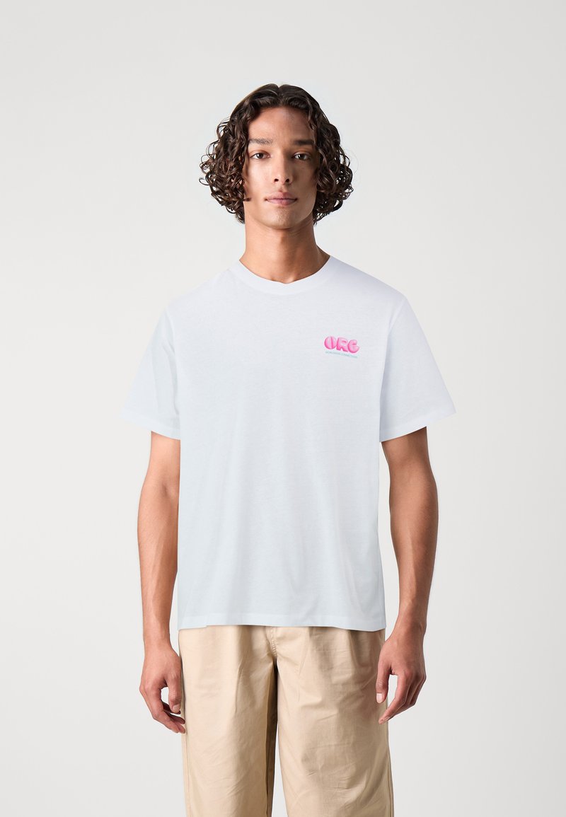 Jack & Jones JORLOOSIE TEE CREW NECK UNISEX - Μπλουζάκι με στάμπα - bright white