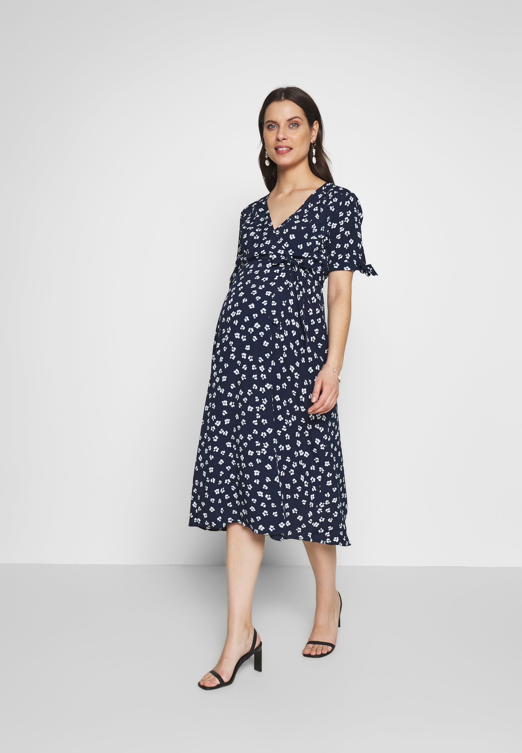 Seraphine BEA MIDI TUCK TIE DRESS Jerseykjole navy Seraphine BEA MIDI TUCK TIE DRESS - Jerseykjole - navy floral