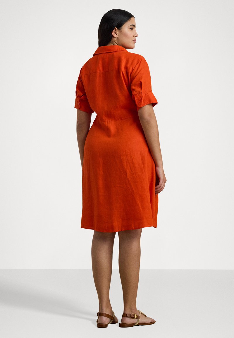 Lauren Ralph Lauren Woman TIE FRONT LINEN SHIRTDRESS - Shirt dress - orange - Zalando.ie Lauren Ralph Lauren Woman TIE FRONT LINEN SHIRTDRESS - Shirt dress - orange - Zalando.ie