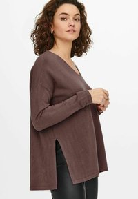 ONLY ONLAMALIA L/S V-NECK - Pulover - rose brown