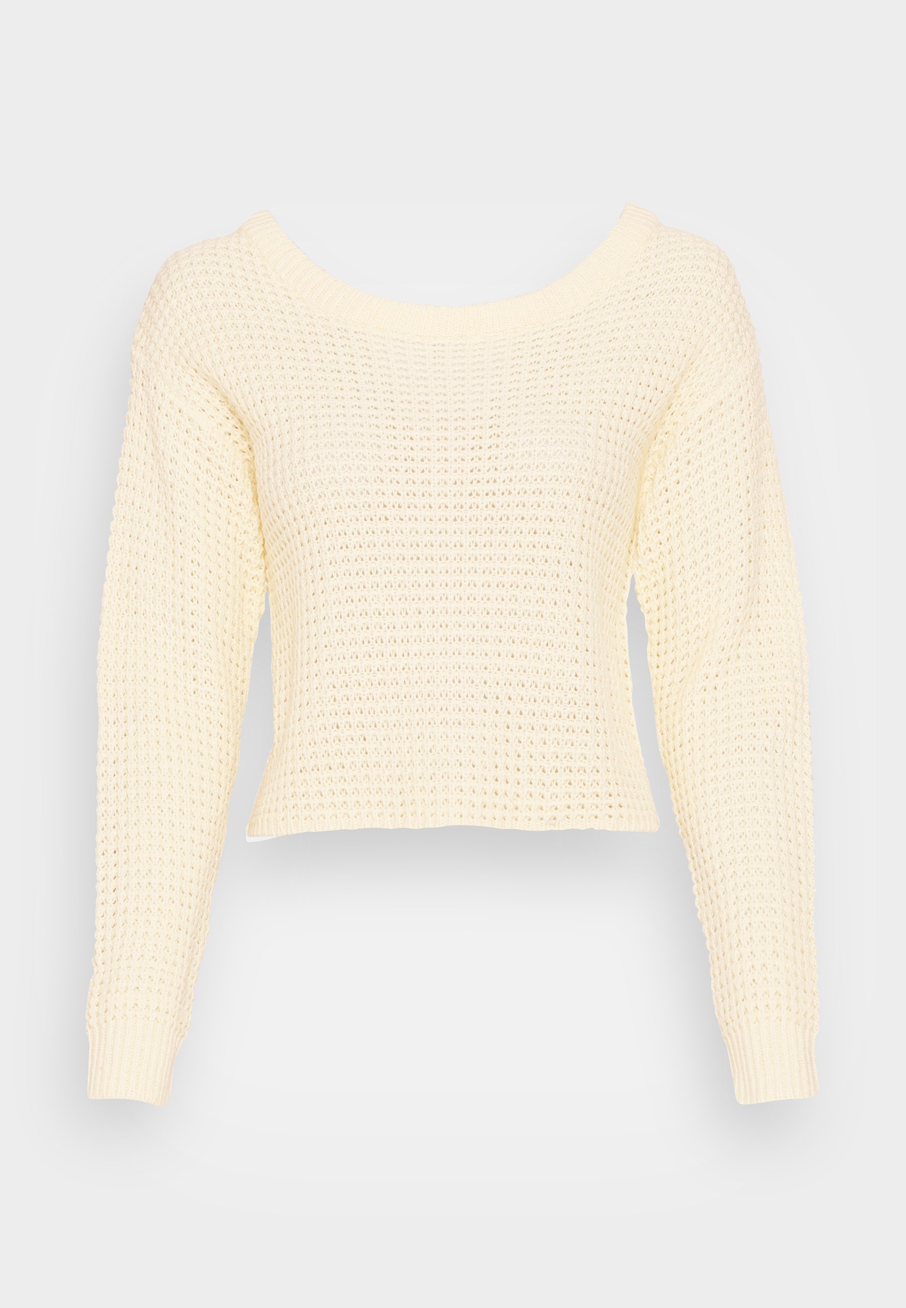 Missguided Recycled Waffle Stitch Off The Shoulder Erisha Jumper Jumper Pastel Yellow, Women's, Size: 18, Light Yellow
