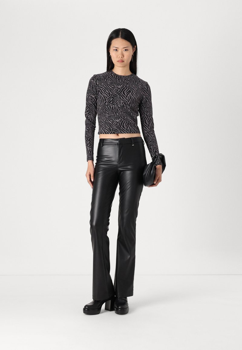 ONLY Onlemily HW St Ank Faux Leather Pnt Noos Pantaloni, Deep Depths, (XS) W x 32L Donna