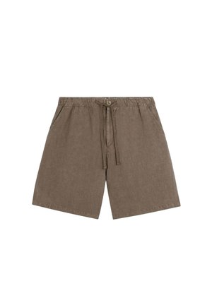 Ruske linnenhousut met elastische tailleband, trekkoord en een enkele knoopsluiting. Uitrusting met twee zijzakken en een relaxte pasvorm.