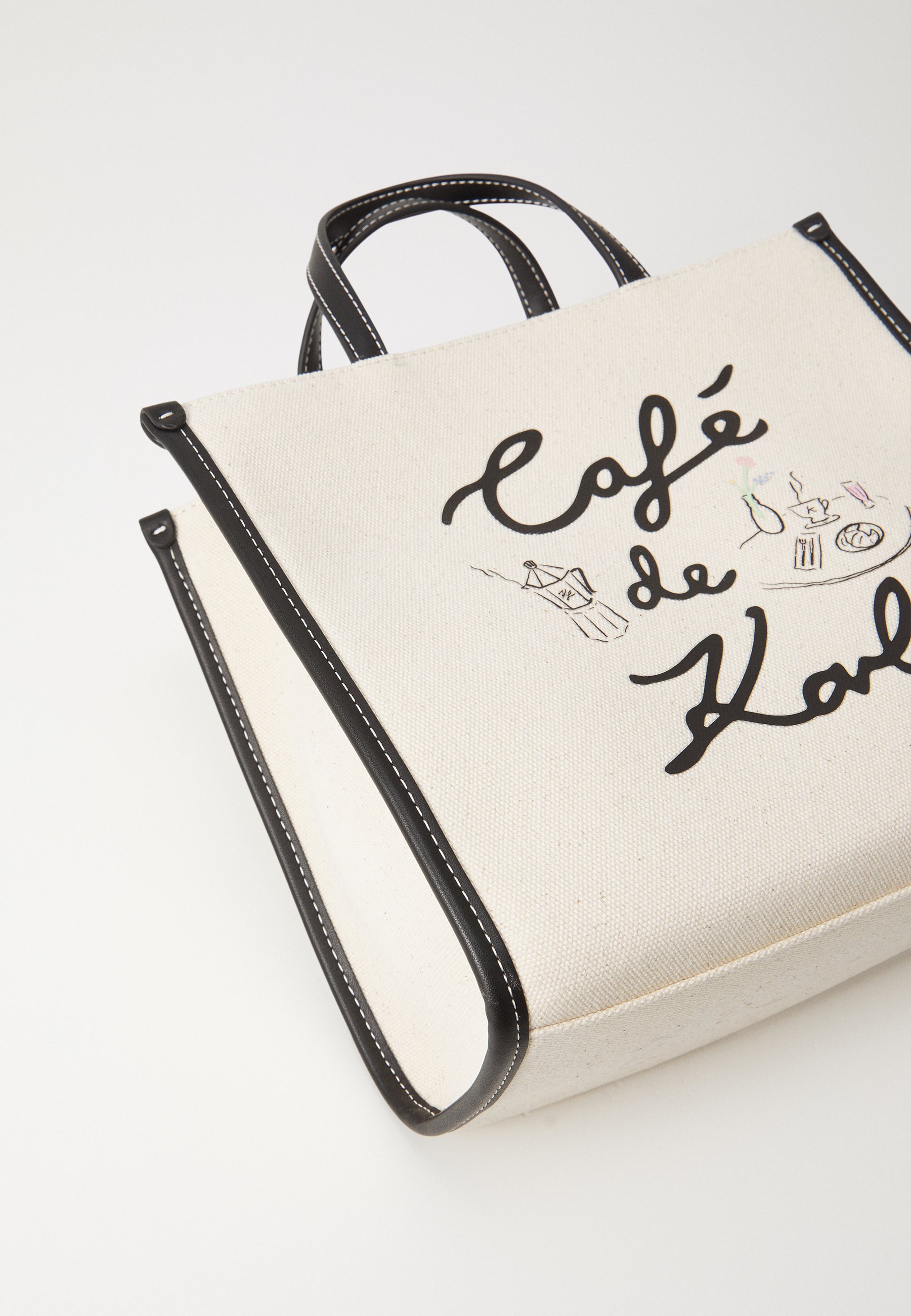 KARL LAGERFELD x JORGE PARRA CANVAS SQUARE TOTE - Handtasche