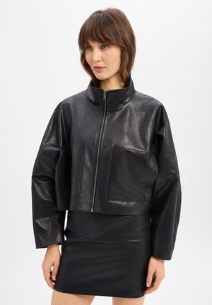 ELSTOW - Veste en similicuir - schwarz