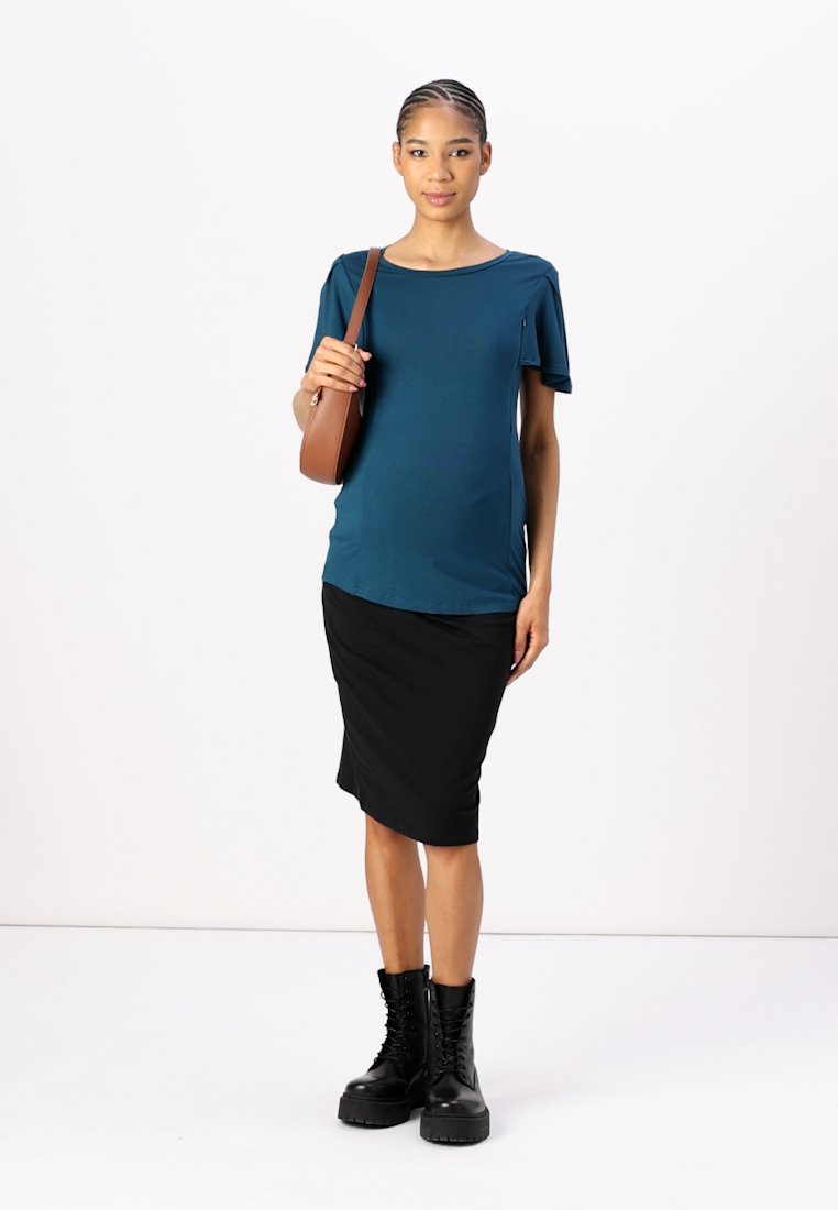 Anna Field MAMA FLOWY SHORT SLEEVE NURSING TOP - T-Shirt
