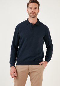 REGULAR FIT - Long sleeved top - dark blue