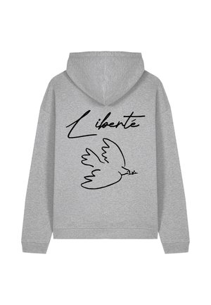 LIBERTEBACK EMBROIDERY HEAVYWEIGHT - Sweat à capuche - mottled grey