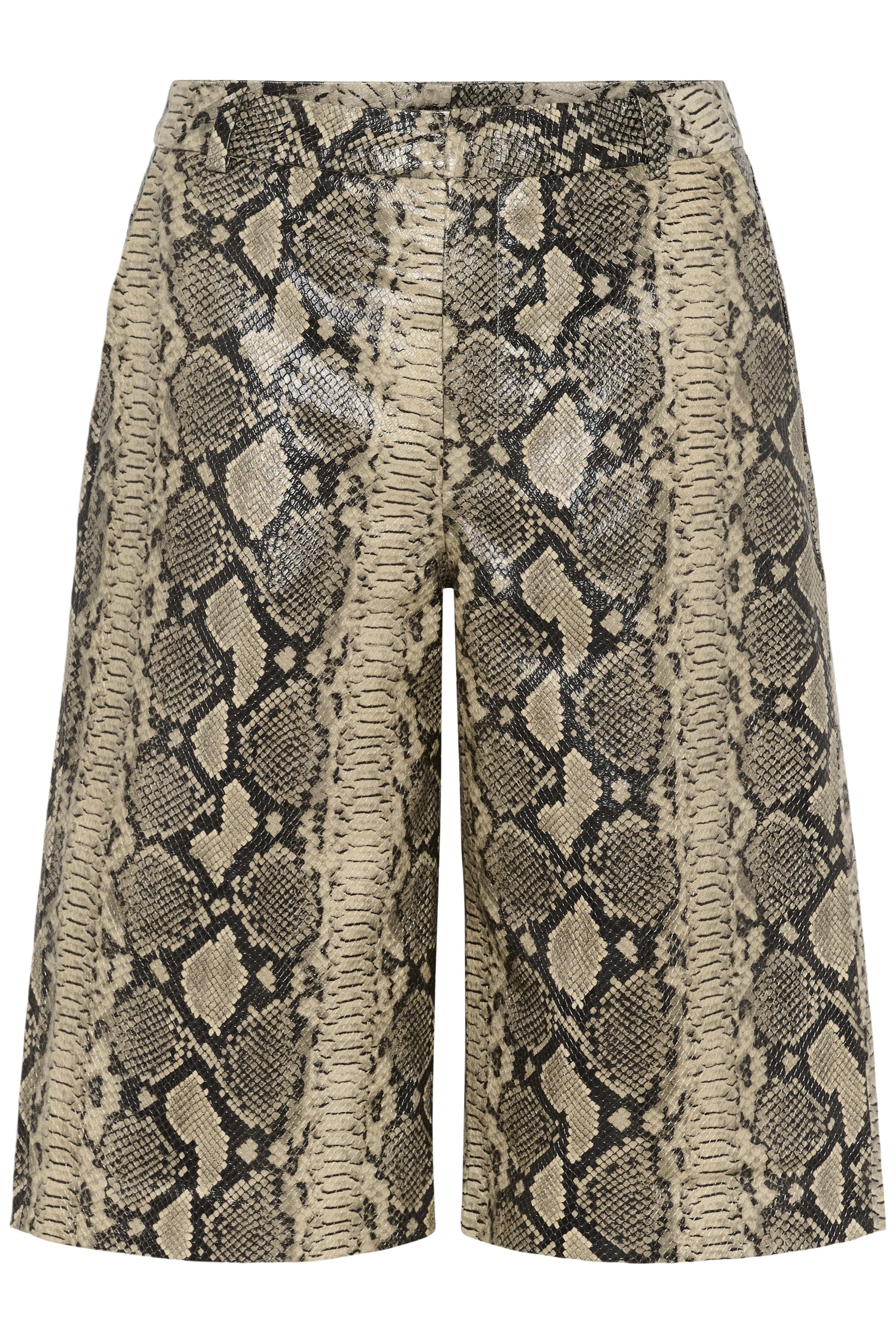 Gestuz Shorts - pale khaki snake/khaki - Zalando