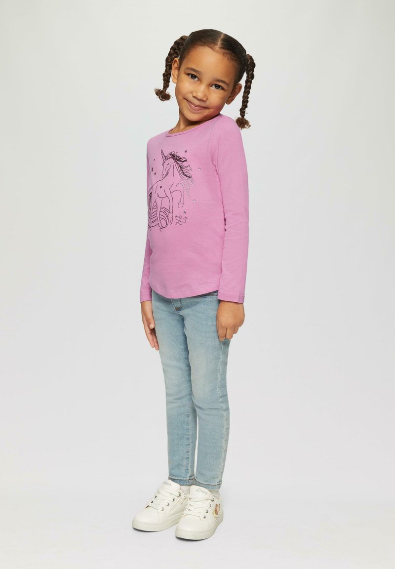s.Oliver MIT GLITTER UND PAILLETTEN - Longsleeve - pink