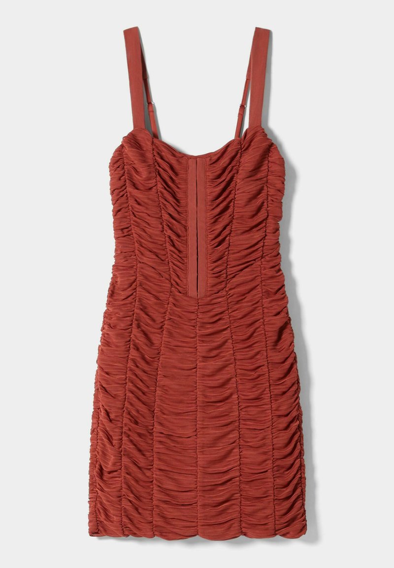 Bershka Jurk donkerrood