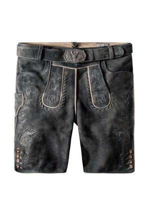 Stockerpoint OLIVER - Pantalón de cuero - grau gespeckt