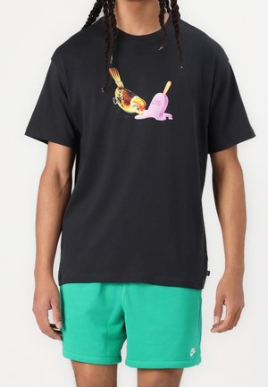 T-shirt med print - black