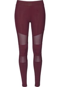 Urban Classics - TECH  - Legging - red Miniatuurafbeelding 1