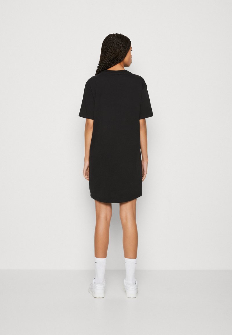 black nike t shirt dress Nike mini swoosh oversized t-shirt dress in black