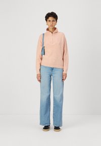Vero Moda VMPLAZA ZIPPER BLOUS - Pulover - misty rose detailw melange