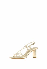 Stradivarius Sandalias de tacón - gold-coloured