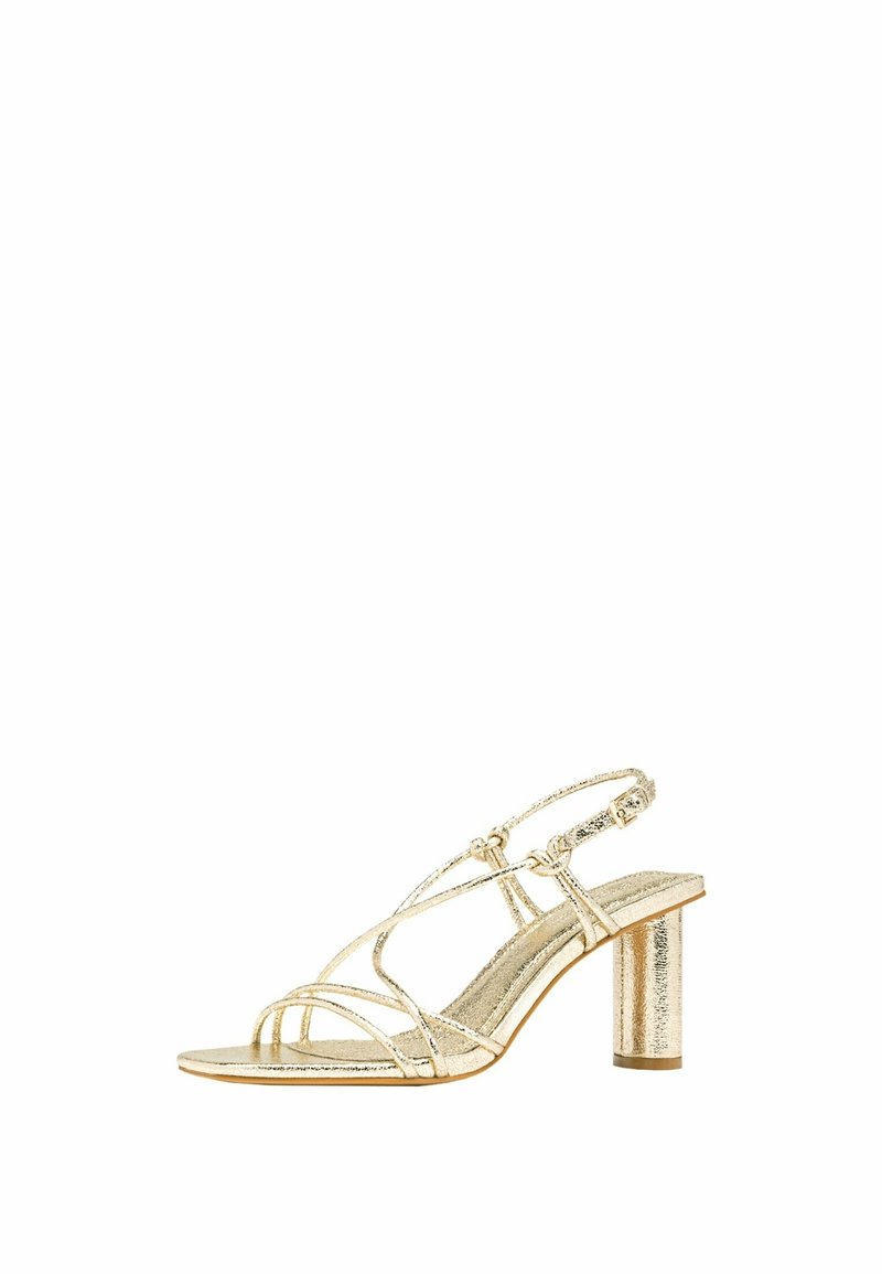 Stradivarius Sandali con tacco gold-coloured/dorato (Second