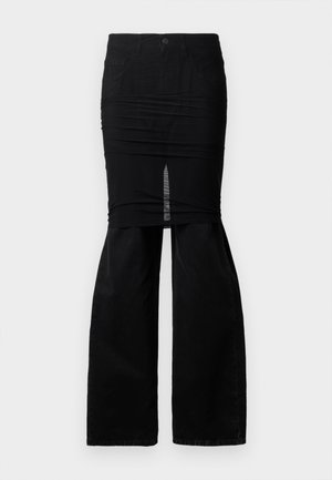 PANTS POCKETS - Traperice ravnih nogavica - black