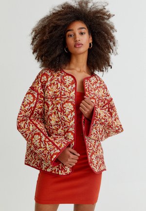 Lehká bunda - mottled dark red